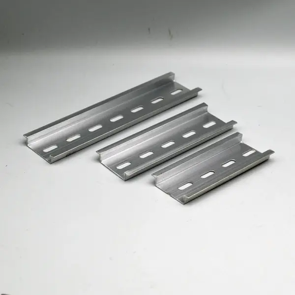 6PCS Universal Type 35mm Aluminum Slotted DIN Rail for C45 DZ47 Terminal Blocks Contactor Din Rail Terminal Blocks With sheath