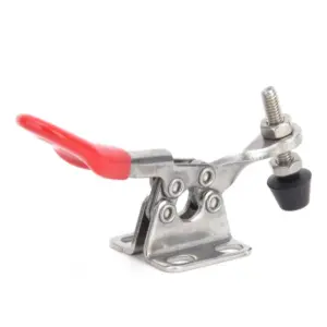 2 PCS GH-201-ASS Toggle Clamp ​304 Stainless Steel ​Horizontal Hold Down Toggle Clamp Anti slip Rubber Pressure Tip Heavy Duty