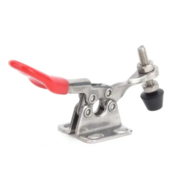 2 PCS GH-201-ASS Toggle Clamp ​304 Stainless Steel ​Horizontal Hold Down Toggle Clamp Anti slip Rubber Pressure Tip Heavy Duty