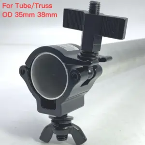 Stage Truss T-nut Pipe Clamp OD 35-38mm Tube Fast Lock Quick Release Aluminum TUV O-Clamp Mount 75KG Audio Lighting Fixtures