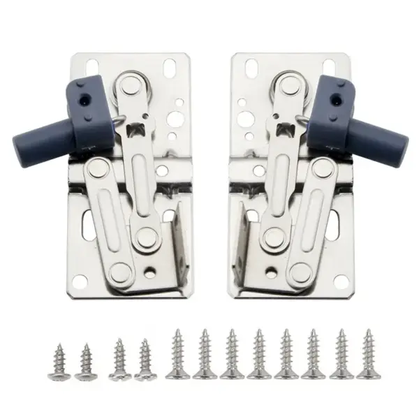 Premium-2Pcs Water Sink Cabinet Hinges 45 Degree Soft Close Spring Buffer Drop Down Concealed Heavy Duty Kitchen Cupboard Door H