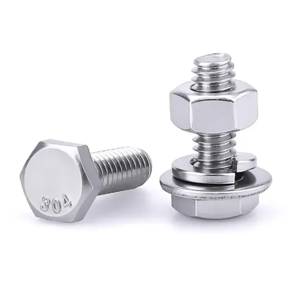 246/252pcs 304 Stainless Steel Hexagon Socket Bolts Nuts Flat Spring Washers Set British American 1/4 5/16 3/8 Bolts and Nuts