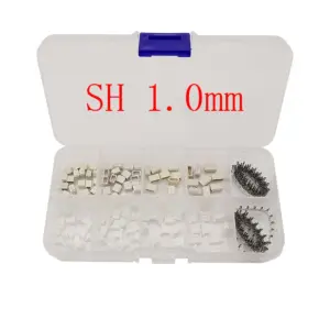 60Sets/box Mini JST SH 1.0mm Pitch 2 3 4 5 Pins Female Socket Housing SMD Male Plug Header Crimping Terminals Kit Connector