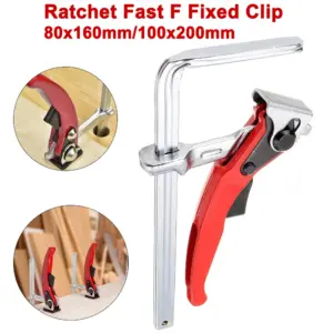 80x160mm 100x200mm Ratchet Fast F Clamp Heavy Duty All-Steel Forged F Clamp Woodworking Clamp Fixed Clamps Machine Tools Fixture