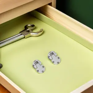 4Pcs Small Folding Table Hinges Heavy Duty Zinc Alloy Hidden Door Hinges for Compact Table Top Cabinet Door Cupboard Folding