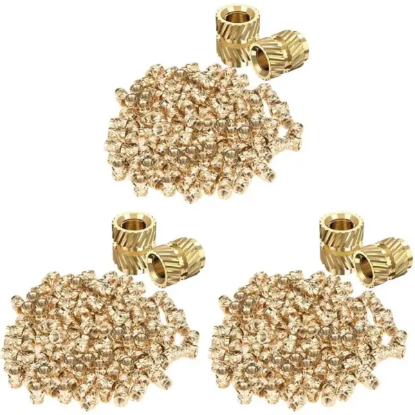 ABUP-360Pcs M3X5.7-OD4.6 Thread Knurled Brass Threaded Heat Set Heat Resistant Insert Embedment Nut For 3D Printer