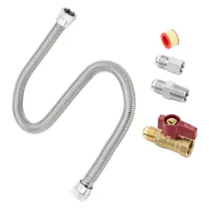 Gas Ball Valve Brass 1/2'' Female NPT With 90° Quick-Opening Handle Kit Brass Shut Off Valve Plumbing Fitting Hose Connector