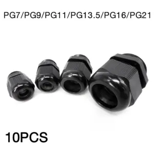 10Pcs Nylon Cable Glands PG 7 9 11 13.5 16 High Quality IP68 Wire Plastic Waterproof Connector Cable Sleeve Adjustable Joints
