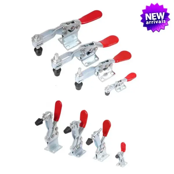 2Pcs Toggle Clamp 201A/201B/201C/225D Heavy Duty Horizontal Quick Release Toggle Clamps Set Clamps Woodworking Hand Clip Tool