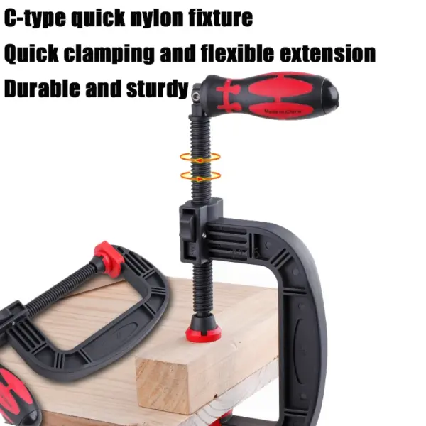 2/4pcs 2inch C-Shaped Fixture Set, Sliding Handle with Jaw Opening, Industrial Strength suitable for Woodworking Fixtures