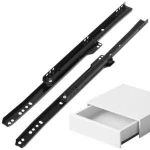 1Pair Bottom Mount Drawer Slides Smooth Gliding Metal Drawer Rails for Furniture Cabinet Dresser Kitchen Replacement DIY