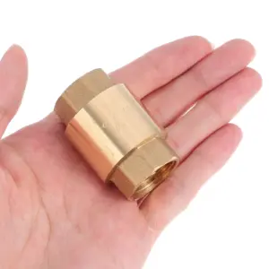 Brass Vertical Check Valve Dual Female Thread Non-Return Valve for Preventing Backflow Hvac Pumps Compressors Inline