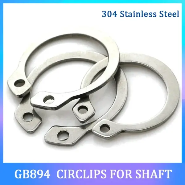 50PCS GB894 M4-M28 Circlips for Shaft Type C Shaft Retaining Ring Circlip Spring Lock Washer Stainless Steel Circlip Snap Rings