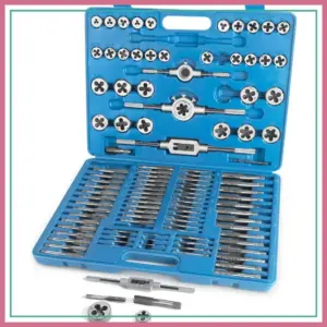 110 PCS Metric Tap and Die Set M2-M18, Thread Repair Kit with Storage Case