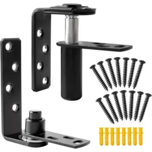 Saloon Door Hinges, Heavy Duty 304 Stainless Steel Double Swing Action Hinge Self Closing, Fit for Bar, Cafe, Patio Doors, Black