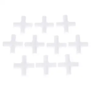 10PCS Four Way Straight Elbow Wardrobe Hook Joint 12mm Plastic White Pipe Connector DIY Shelf Tent Fixed Joint Fitting Tee