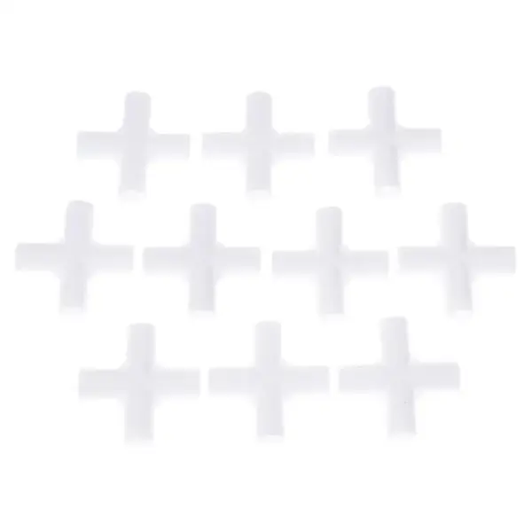 10PCS Four Way Straight Elbow Wardrobe Hook Joint 12mm Plastic White Pipe Connector DIY Shelf Tent Fixed Joint Fitting Tee