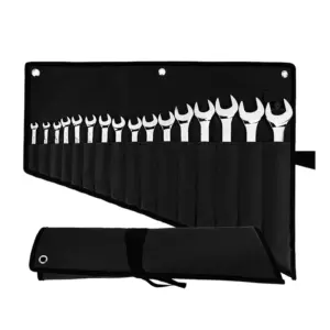Wrench Organizer,Tool Roll Pouch – 16-Pocket Waterproof Oxford Cloth Wrench Roll Organizer For Garage, Workshop Home Repairs