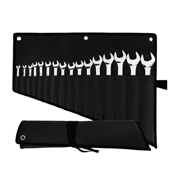 Wrench Organizer,Tool Roll Pouch – 16-Pocket Waterproof Oxford Cloth Wrench Roll Organizer For Garage, Workshop Home Repairs