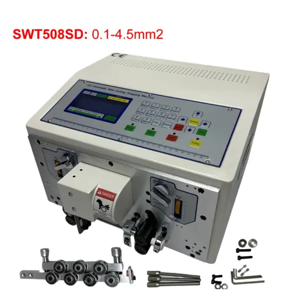 0.1-4.5mm2 SWT508SDB Automatic Wire Stripping Peeling Cutting Machine Double Cable SWT508SD Touch Screen Cutter Stripper