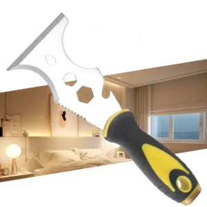 Multi-functional stainless steel dough cutter, paint scraper, wallpaper slotting machine, paint roller, cleaning tools