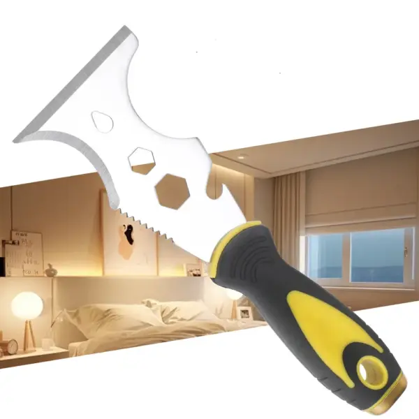 Multi-functional stainless steel dough cutter, paint scraper, wallpaper slotting machine, paint roller, cleaning tools