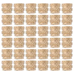 60Pcs M5 Copper Brass Heat Set Threaded Inserts Double Helical Knurled Nuts for 3D Printing Wood Metal Secure Fastening