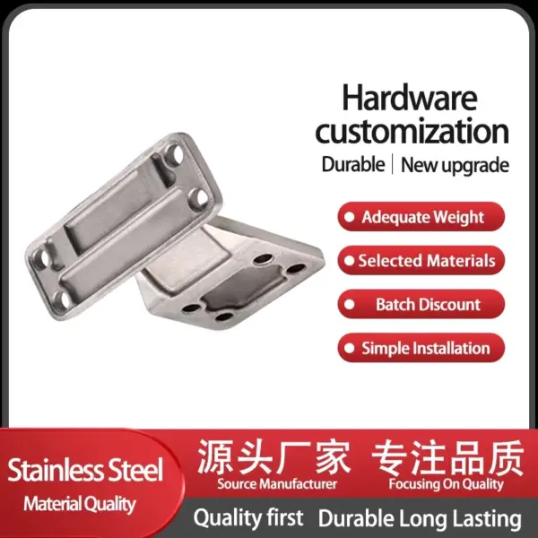 Flat Door Mechanical Equipment Machine Tools Industrial Heavy-Duty Cabinet Doors Hinges Thickened 304 Stainless Steel