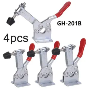 GH-201A GH-201B Heavy Duty Toggle Clamp Horizontal Clamp Quick Release Locking Lever Fastener Hand Tool Set GH201B GH-302-FM