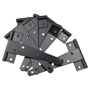 A24F-6 Pack Heavy Duty Tee Hinge, 150Mm 6 Inch T Hinge Metal Strap Tee Hinge With Screws For Shed Doors, Garden Gate