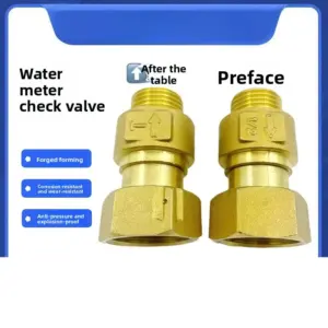 DN15 DN20 DN25 1/2" 3/4" 1" BSP Female Male Brass One Way Check Valve Non-Return For Install Before Or After Water Meter