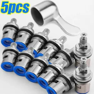 1/5pcs Replacement Faucet Cartridges Stainless Steel Tap Valves Household Single Angle Valve Kitchen Bathroom Shower Parts
