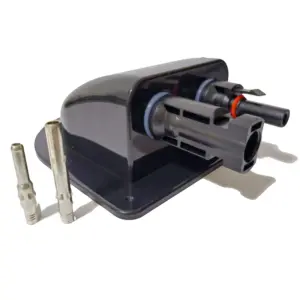 Hot Sale Solar Panel Double Hole Wire Cable Entry Gland Sealing Box Curved Cable Connector Waterproof For RV Caravan