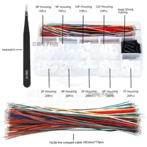 SH1.0MM connector socket kit, 3/4/56/7-12P pin, outer rubber shell, cable, crimp female terminal wire 1.0mm socket kit