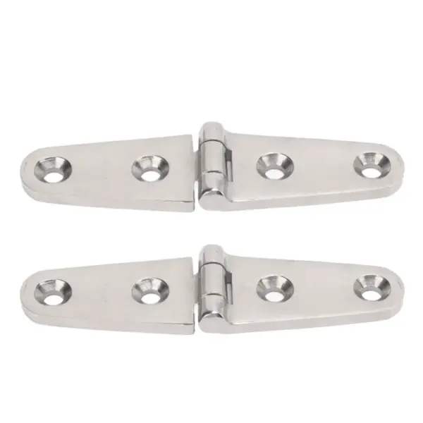 Pair Heavy Duty Strap Hinge With Holes 316 Stainless Steel Marine Boat Home Hardware For Door Gate Shed Barn 2 Holes:
