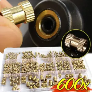 M2 M3 M4 M5 Knurled Nuts Threaded nuts Assortment Kit with Box  Brass Heat Insert Nut Set for 3D Printer Hardware Parts Fastener