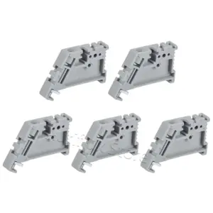 DIN Rail End Stopper Bracket 35mm, Screw Clamp Terminal Block End Cover, Grey, EW/35 (10pcs/20pcs)