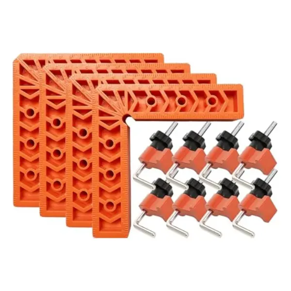 AT51-4Sets Right Angle Clamps For Woodworking Corner Clamps For Woodworking 90 Degree Clamp Right Angle Clamp