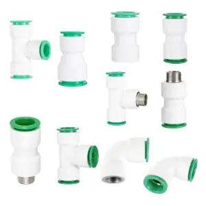 PE PVC PPR Quick Connector Water Pipe Fitting Straight Elbow Tee Reducing Diameter No Hot Melt For Garden Irrigation Joint  2Pcs
