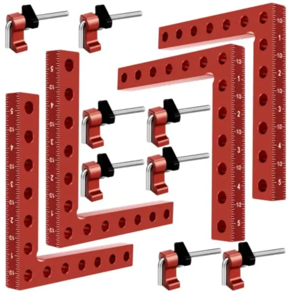 90 Degree Clamp Cabinet Clamp 5.5" x 5.5" 14 x 14cm Aluminum Alloy Right Angle square Tool Corner Clamps for Woodworking Tools