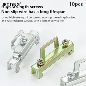 10pcs Universal Terminal Blocks Ending/end Stoper DIN Rail End Screw Clamp Terminal Fixed Block Grey