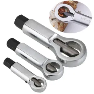 Rusty Nut Separation Wrench Damaged Screw Nut Splitter Remover Spanner Remove Cutter Tool Steel Wrench Hex Extractor Tools