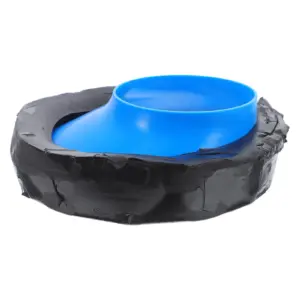 Toilet Offset Flange Seal Rubber Gasket No Digging Installation Easy Use for Renovation Repair Universal Fit Blue Leak
