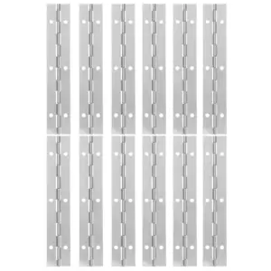 12pcs Stainless Steel Piano Hinge Heavy Duty For Cabinet Door Bathroom Kitchen Furniture Boat Marine Use Durable Hardware