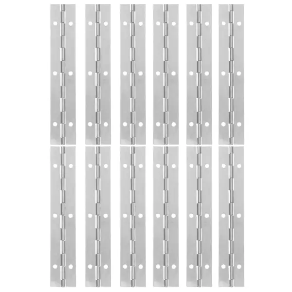 12pcs Stainless Steel Piano Hinge Heavy Duty For Cabinet Door Bathroom Kitchen Furniture Boat Marine Use Durable Hardware