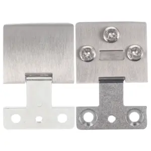 2Pcs Zinc Alloy Glass Door Hinges Heavy Duty Rust Resistant Cabinet Hinges for Display Wine Bar Bathroom Hotel Office Cabinets