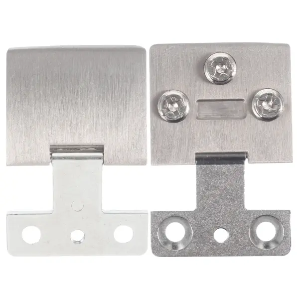 2Pcs Zinc Alloy Glass Door Hinges Heavy Duty Rust Resistant Cabinet Hinges for Display Wine Bar Bathroom Hotel Office Cabinets