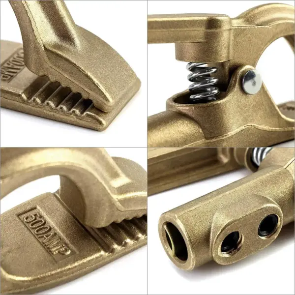HOTA43T 500A Ground Clamp Copper Welding Earth Clamp Electric Welding Machine Argon Arc Clamp A-Shape Clip With Iron Sheet