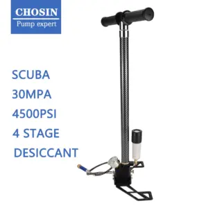 300bar 30mpa 4500psi Manual high-pressure inflation pump Manual air compressor  High Pressure 4 Stage Hand Operated Air pump