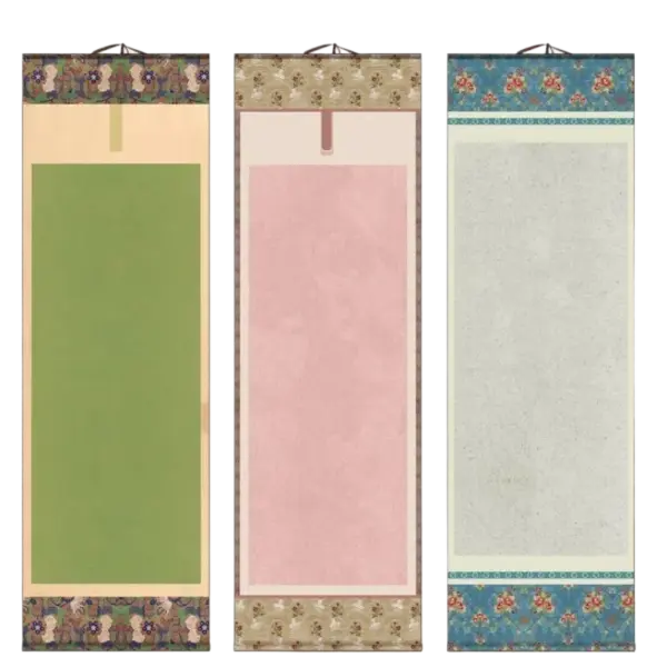 Blank Half Ripe Xuan Paper Scroll Calligraphy Painting DIY Rice Paper Hanging Scroll Cultural Creative Hanging Vertical Scroll